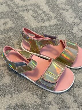 See Kai Run Pink Iridescent Strap Sandals
